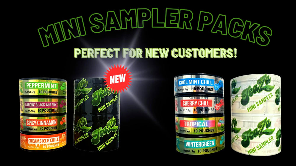 TeaZa Tropical Puck brings sunny fruit notes for a vibrant, nicotine-free experience.