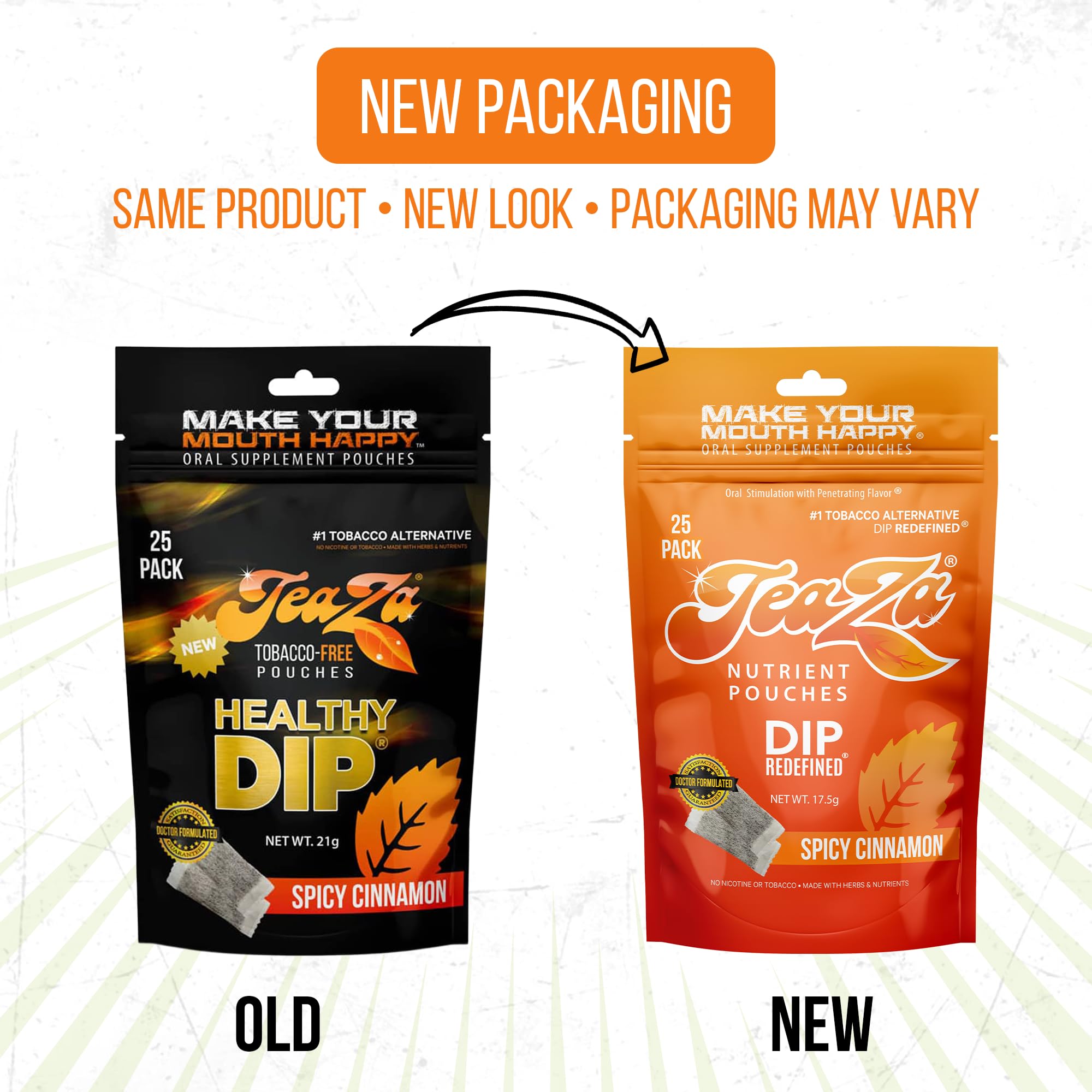 TeaZa zip-pouch 4-pack highlighting convenient on-the-go packaging
