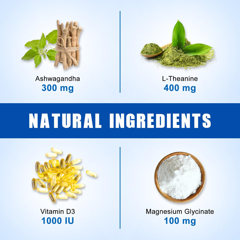 Tecepec Cortisol Powdered Drink Mix ingredients label, showcasing Ashwagandha and magnesium glycinate.