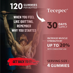 Tecepec Gummies label details show 5000mg per serving and ingredients.