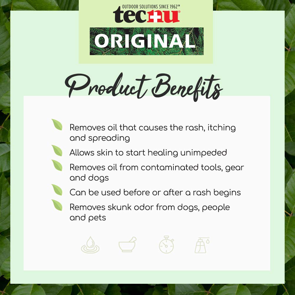 Tecnu Original skin application is quick and easy for early use.