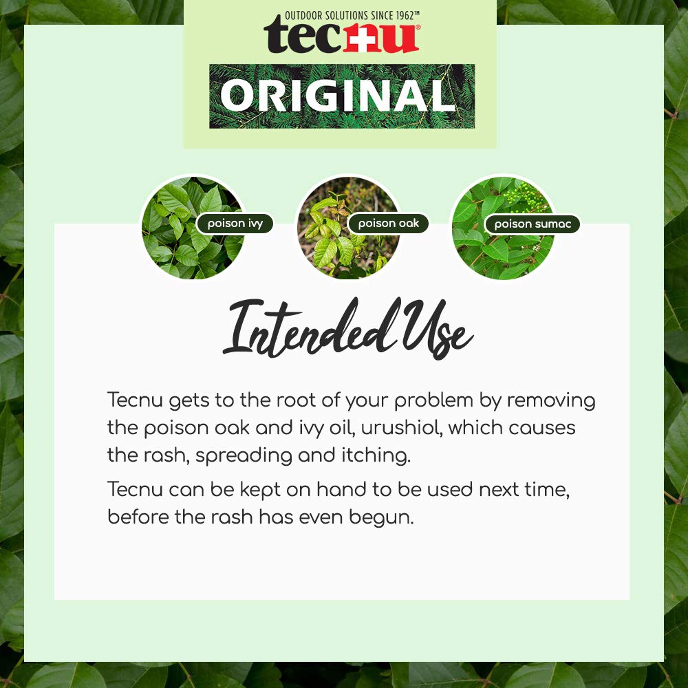 Tecnu Original removes urushiol from clothes and gear after outdoor use.