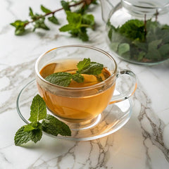 TeeLux green tea bags for iced tea, refreshing cold beverage option.