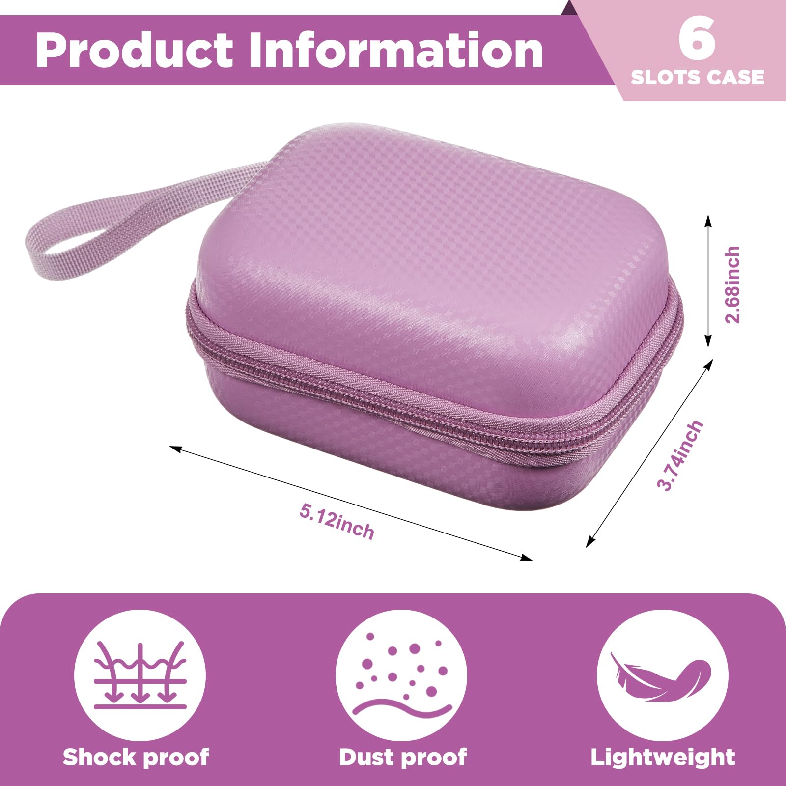 Front view of Teeneyou purple insulin vial case