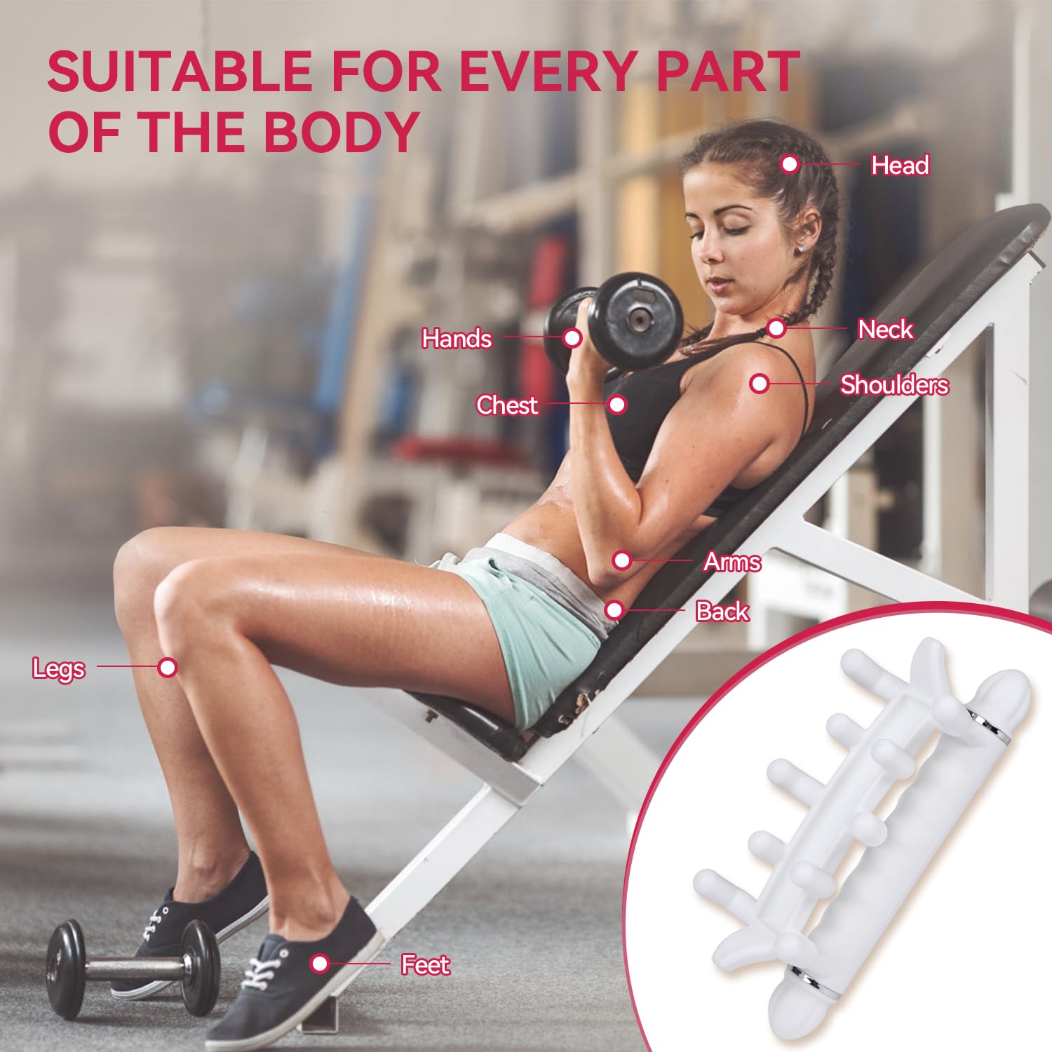 teepten Fascia Blaster compact, cord-free hand tool for at-home massage.