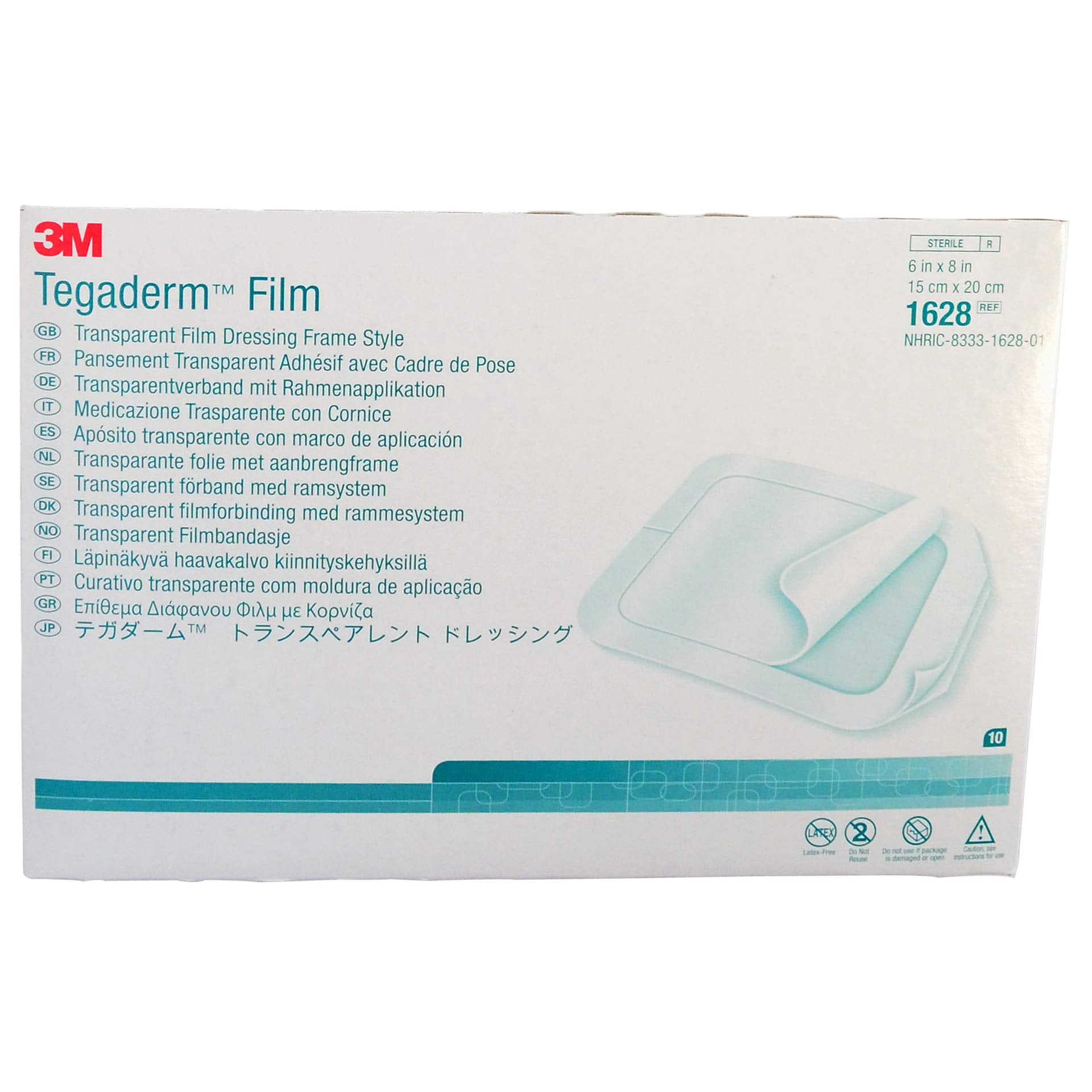 Tegaderm transparent dressing 6x8 inches keeps IV site visible and protected with a gentle skin friendly adhesive.