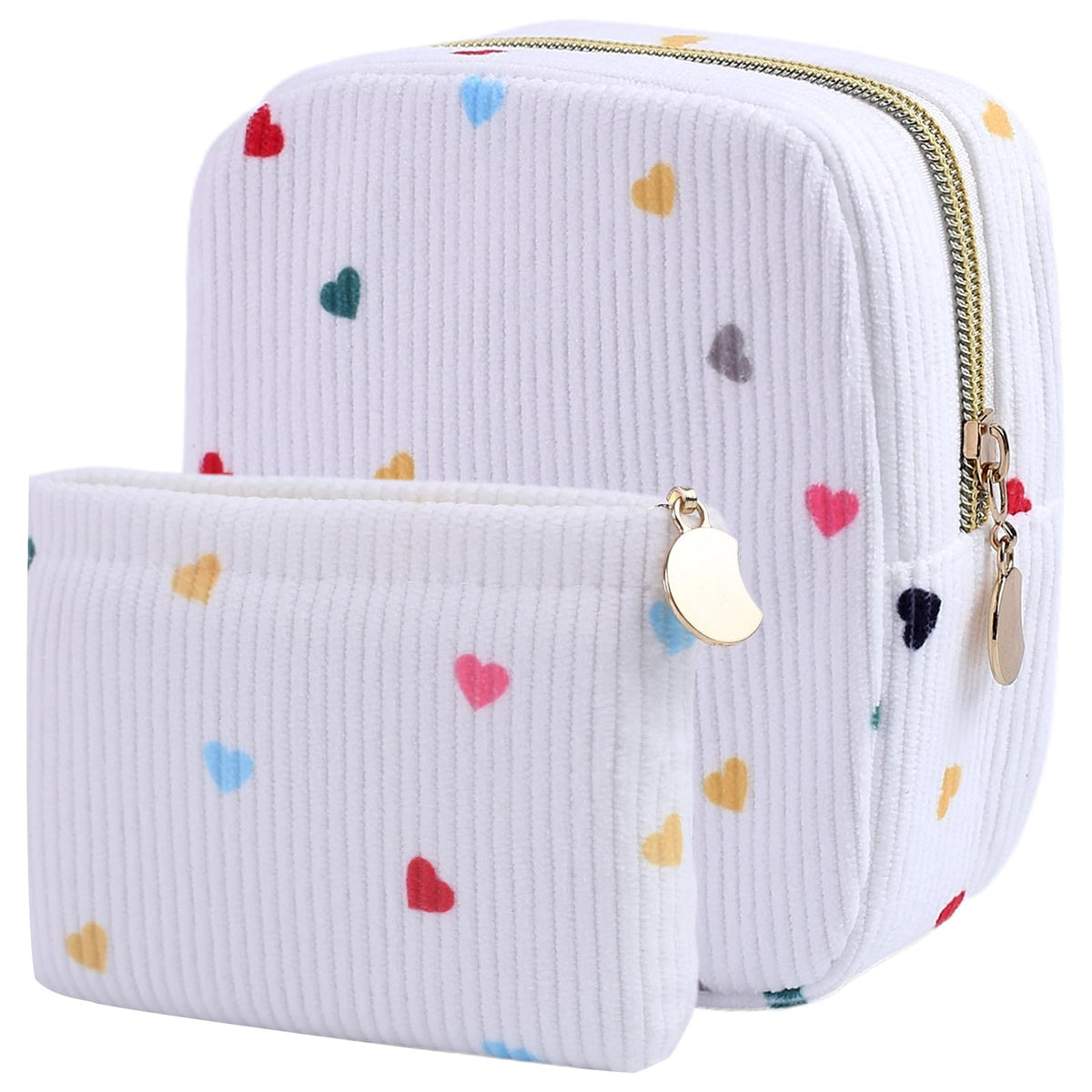 Teircno corduroy period bag set large and small ideal for home and travel organization.