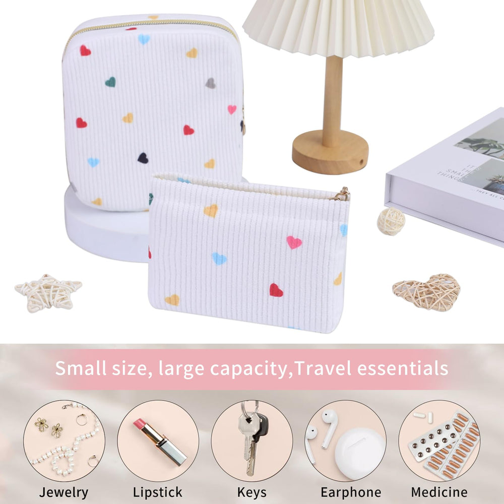Teircno multiuse organization pouch stores pads, lip balm, receipts, and more.