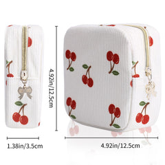 Teircno period bag cherry pattern with zipper keeps contents secure