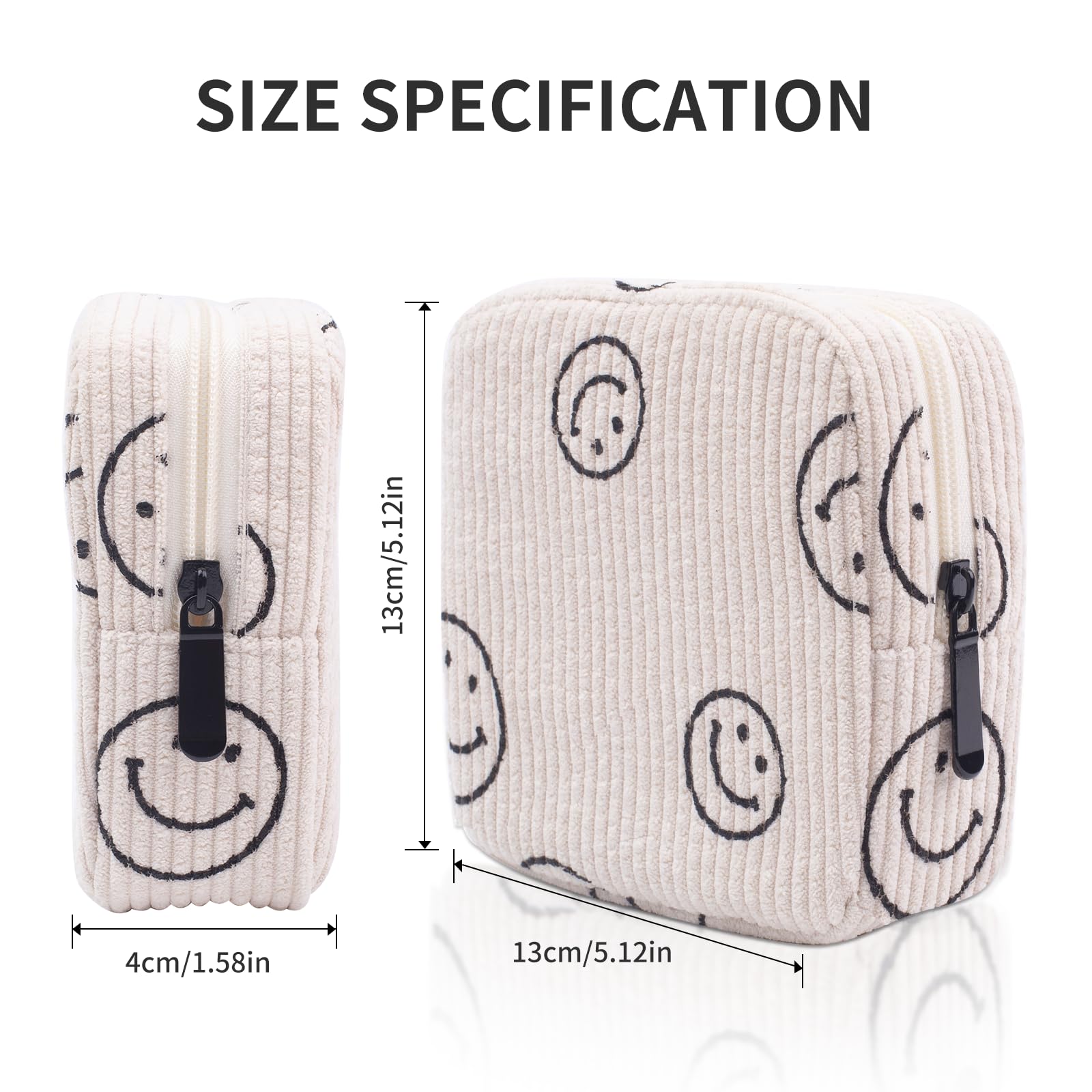 Teircno sanitary pads pouch with zipper for discreet, secure storage.
