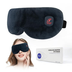 Telepepe heated eye mask cordless design for unrestricted use at home or on the go.