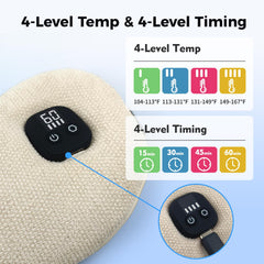 Telepepe heated eye mask in soft fabric rests gently on the skin for comfort.