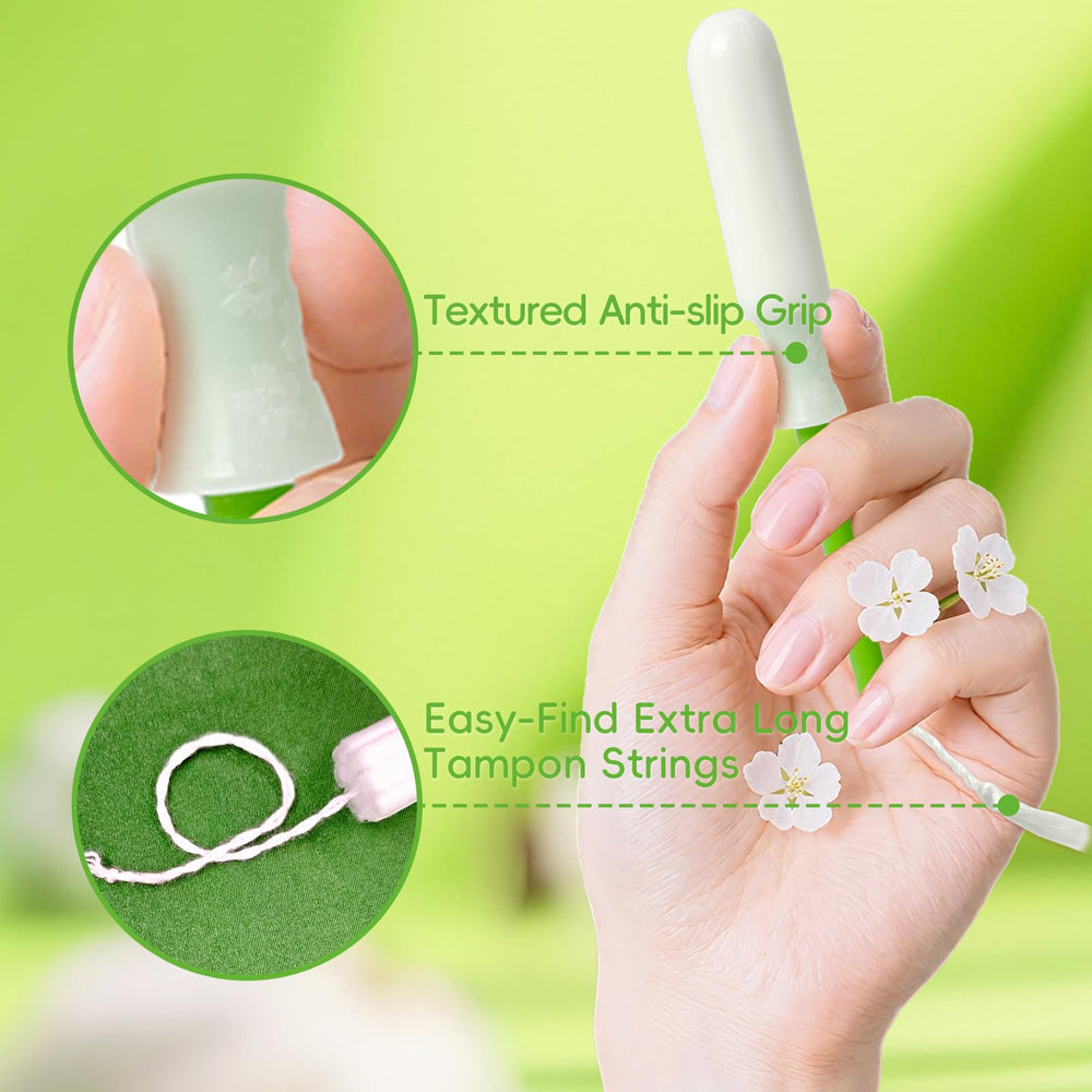 Tellove easy-find anti-slip grip and long tampon strings support confident handling.