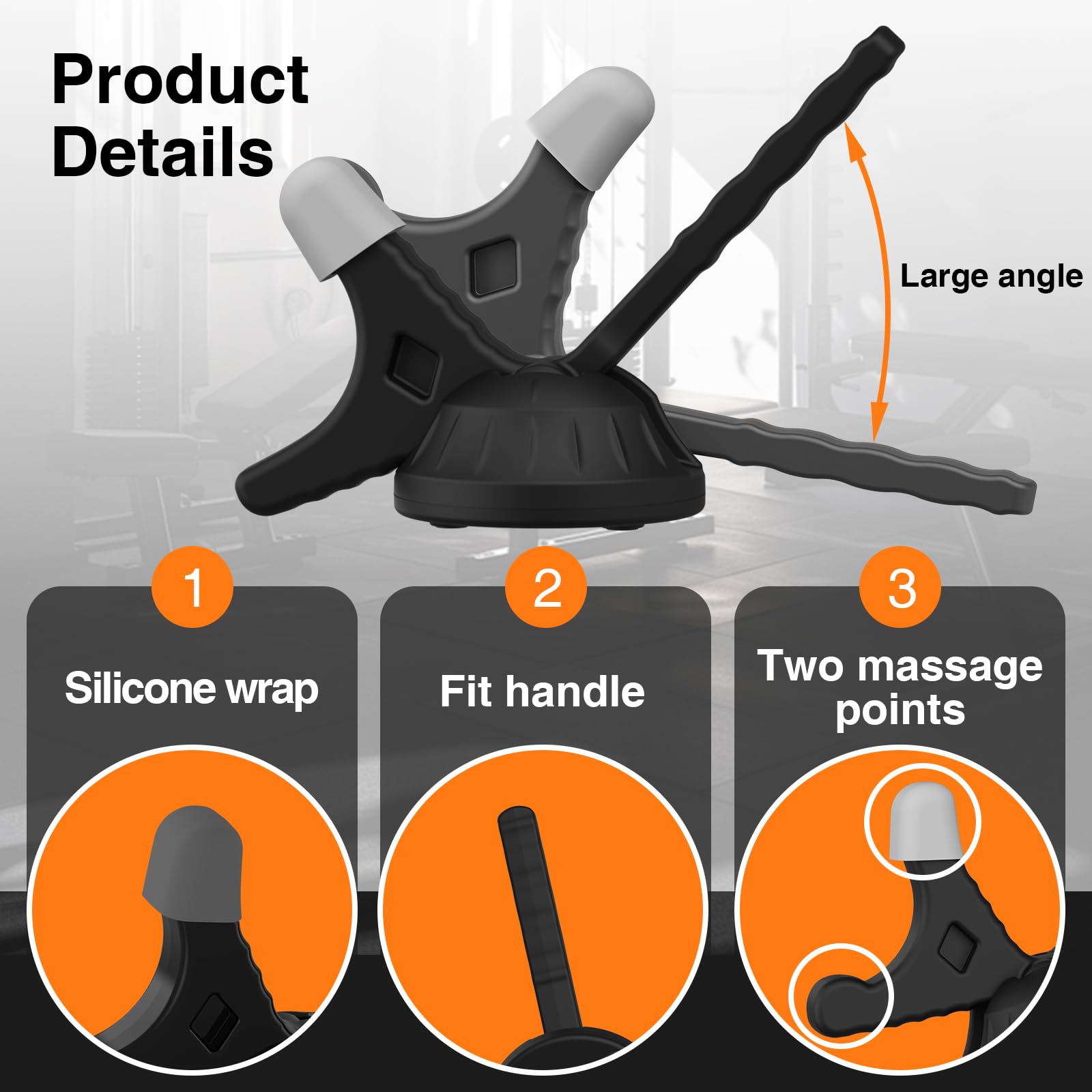 Telyora Psoas Release Tool floor-release shows gravity-assisted massage.