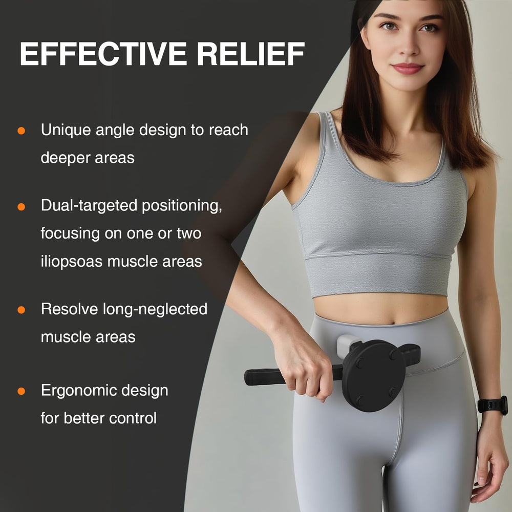 Telyora Psoas Release Tool wall-pressure-use demonstrates static pressure release.