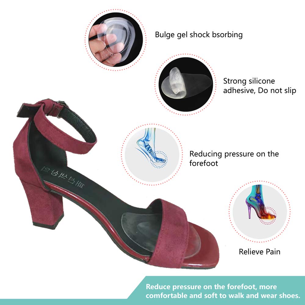 Temiart forefoot pads inside a shoe for comfortable heels.