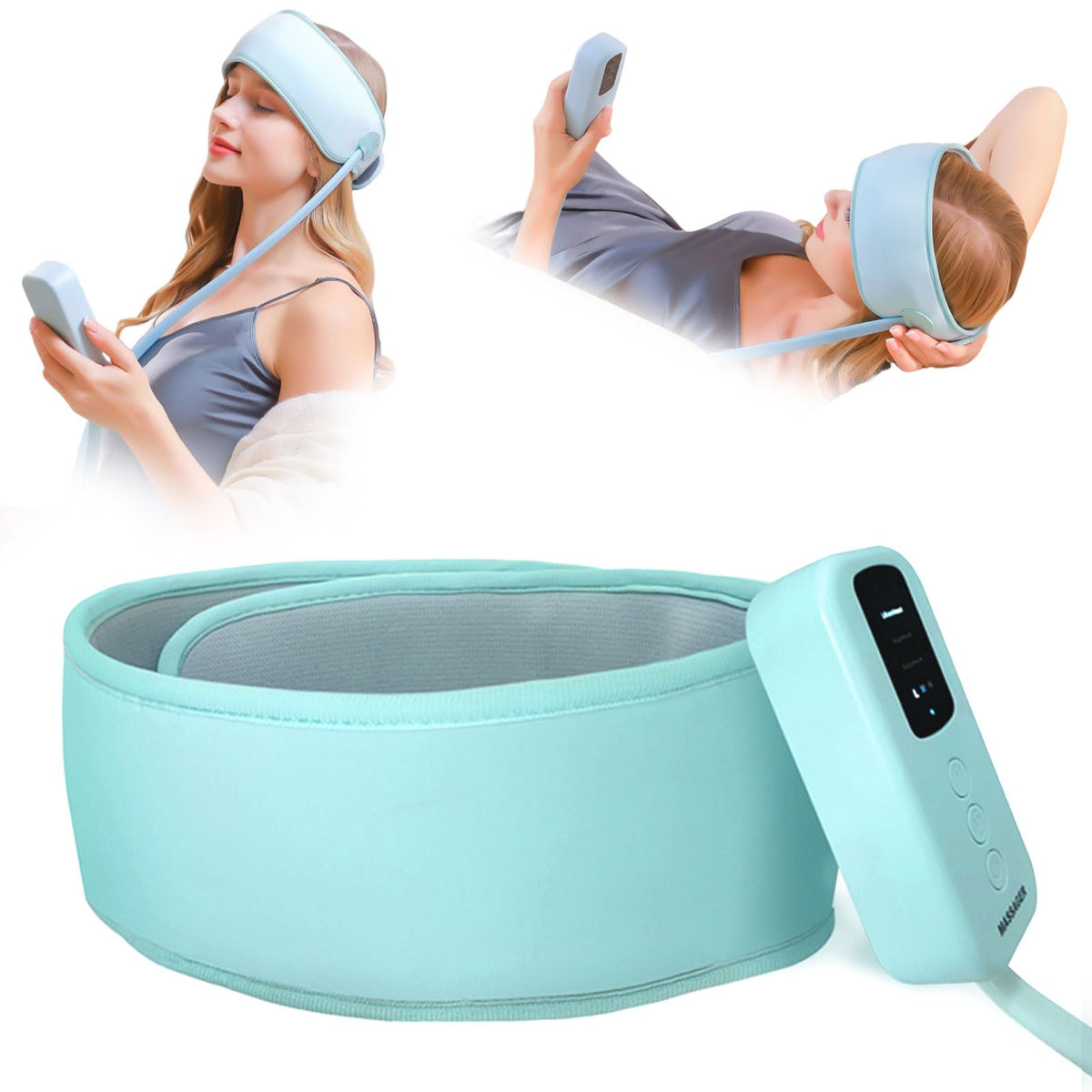 TEMPTIPS head massager silhouette showcases portable relaxation on the go