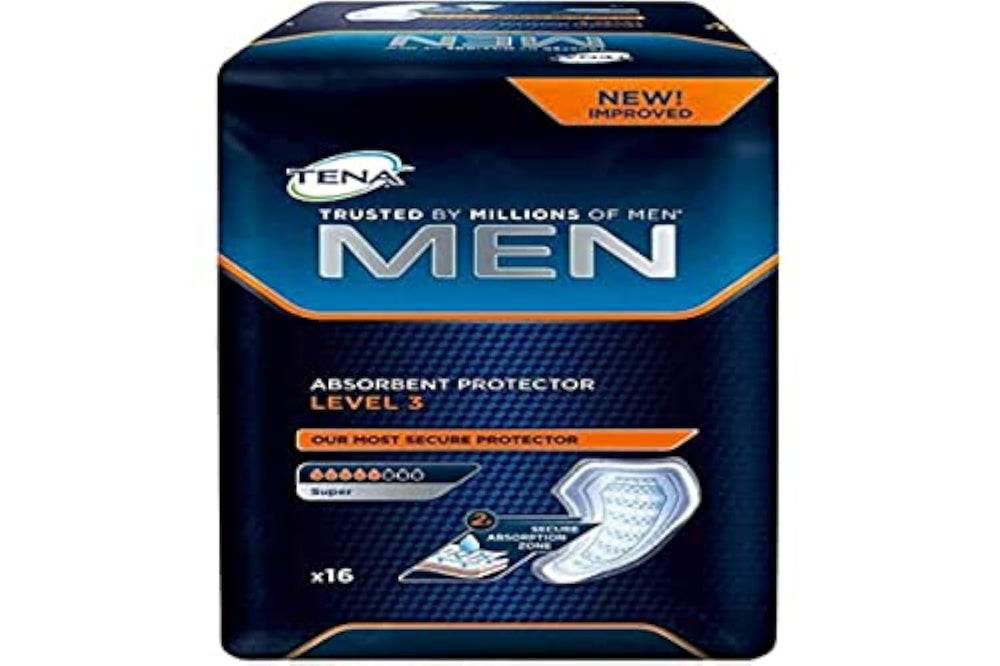 TENA for Men Level 3 16-unit packaging, compact and discreet for daily wear