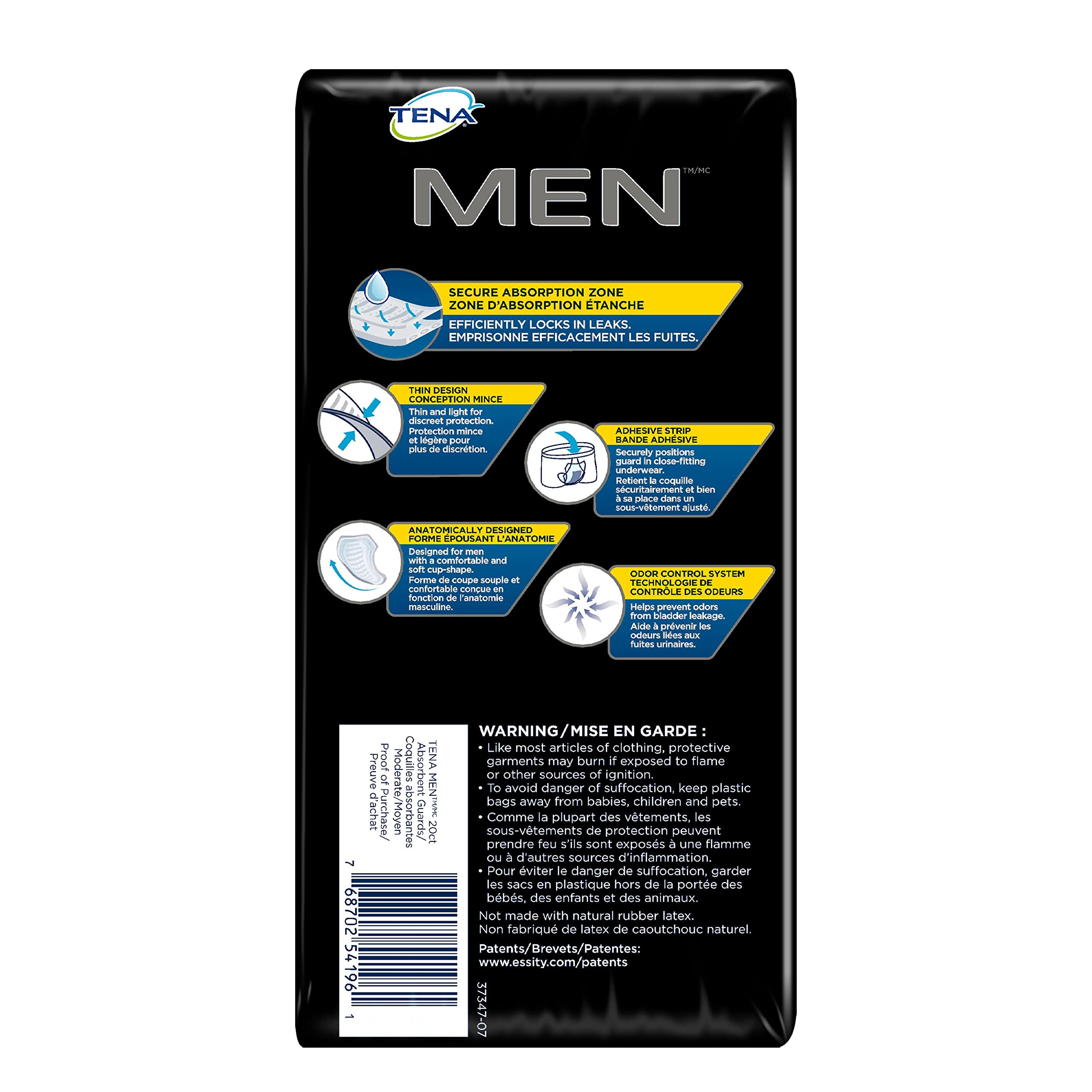 TENA discreet guard under underwear illustration shows secure fit