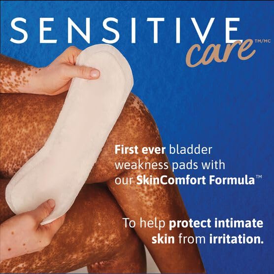 Soft top sheet of TENA Intimates Ultra Thin Light pad in use.