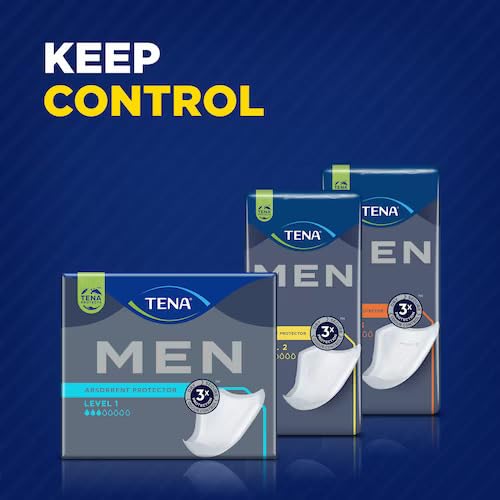 TENA Men Level 3 guard offers discreet, lightweight protection for evenings.