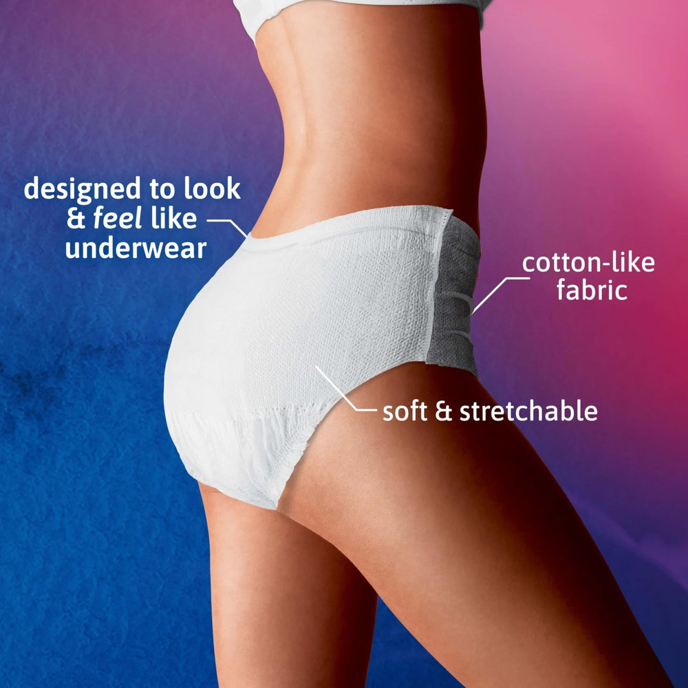 TENA Super Plus interior layer highlighting odor-control technology in action.