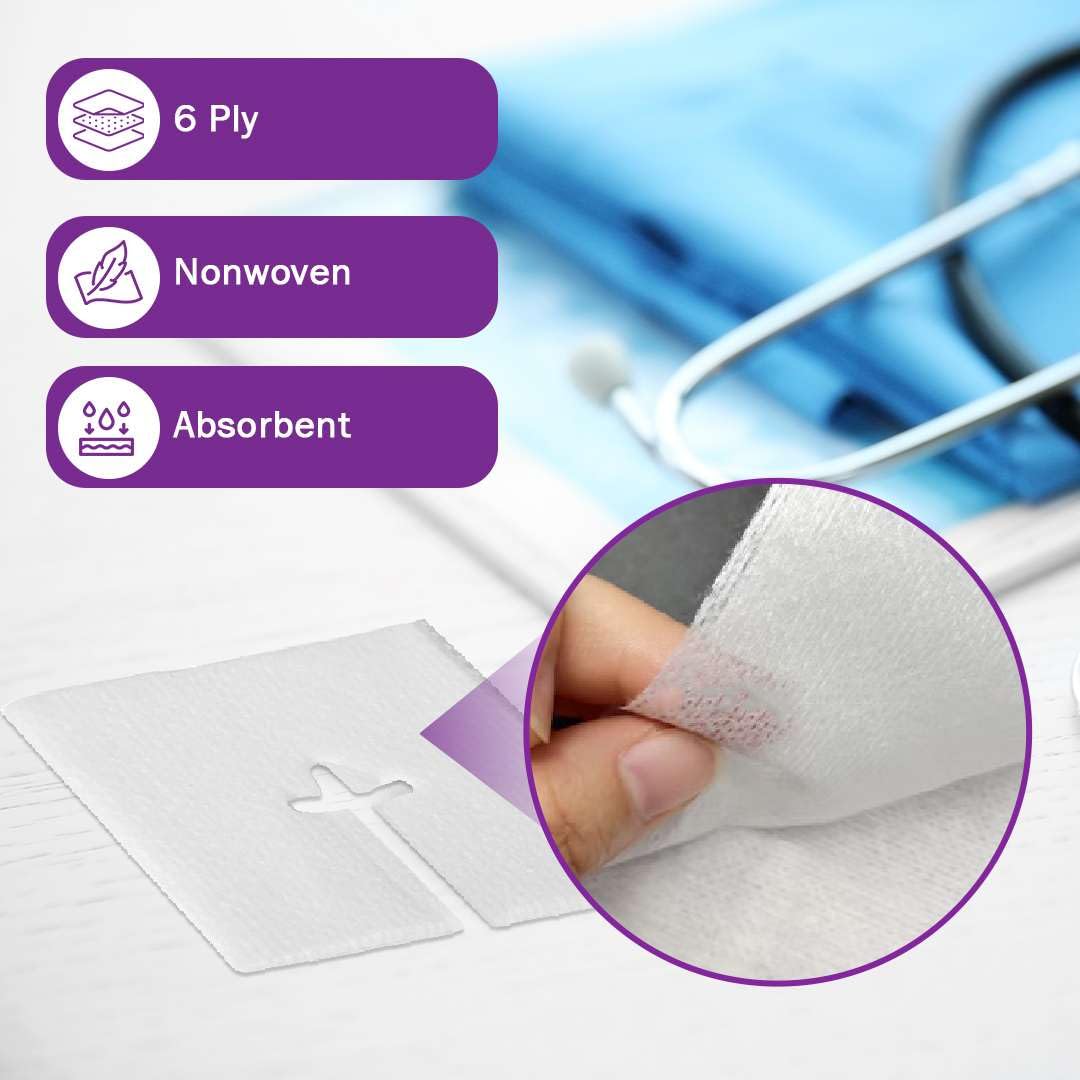 TenderGentle highly absorbent sponges keep insertion sites clean