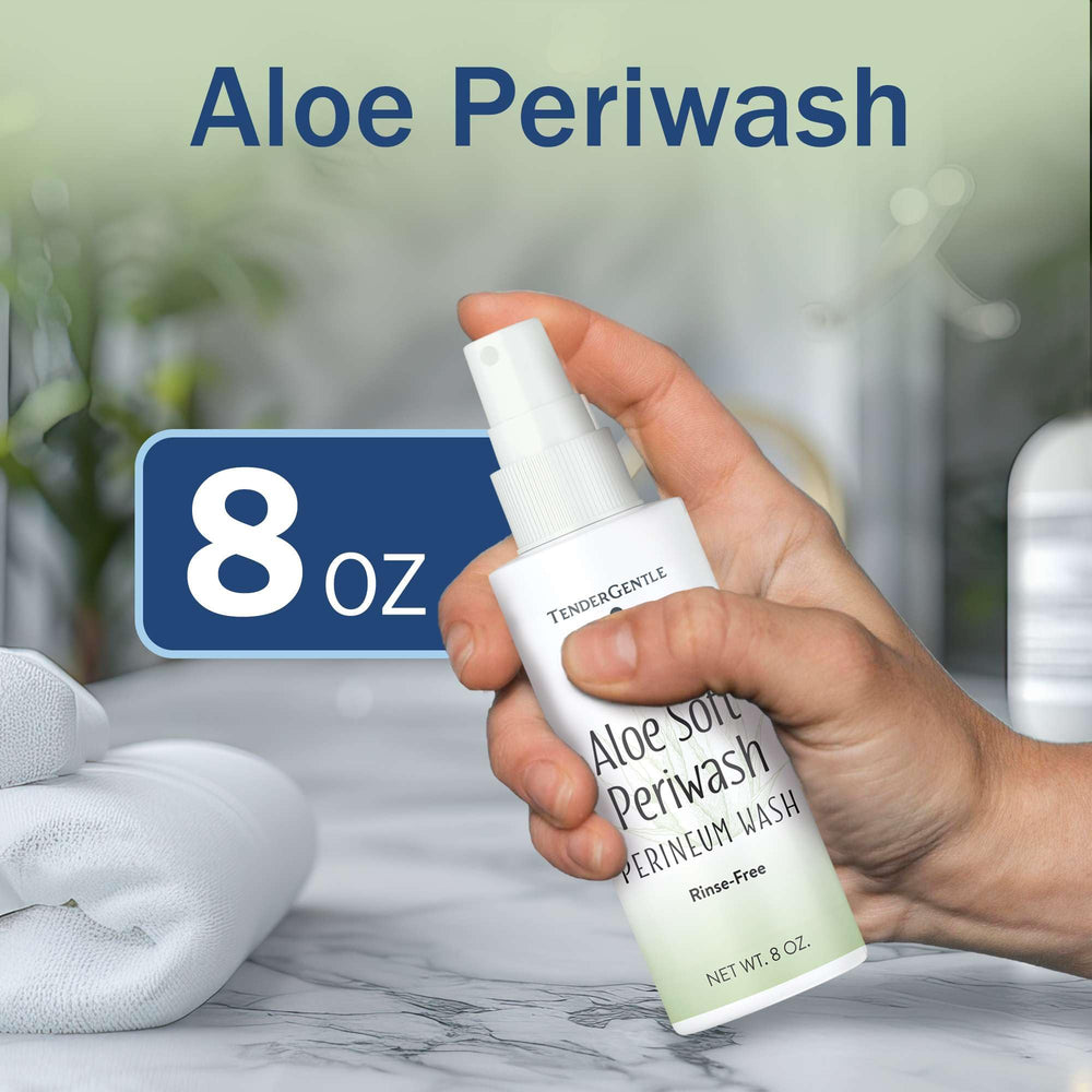 TenderGentle Aloe Soft Perineal Spray six-pack packaging for convenient hygiene.