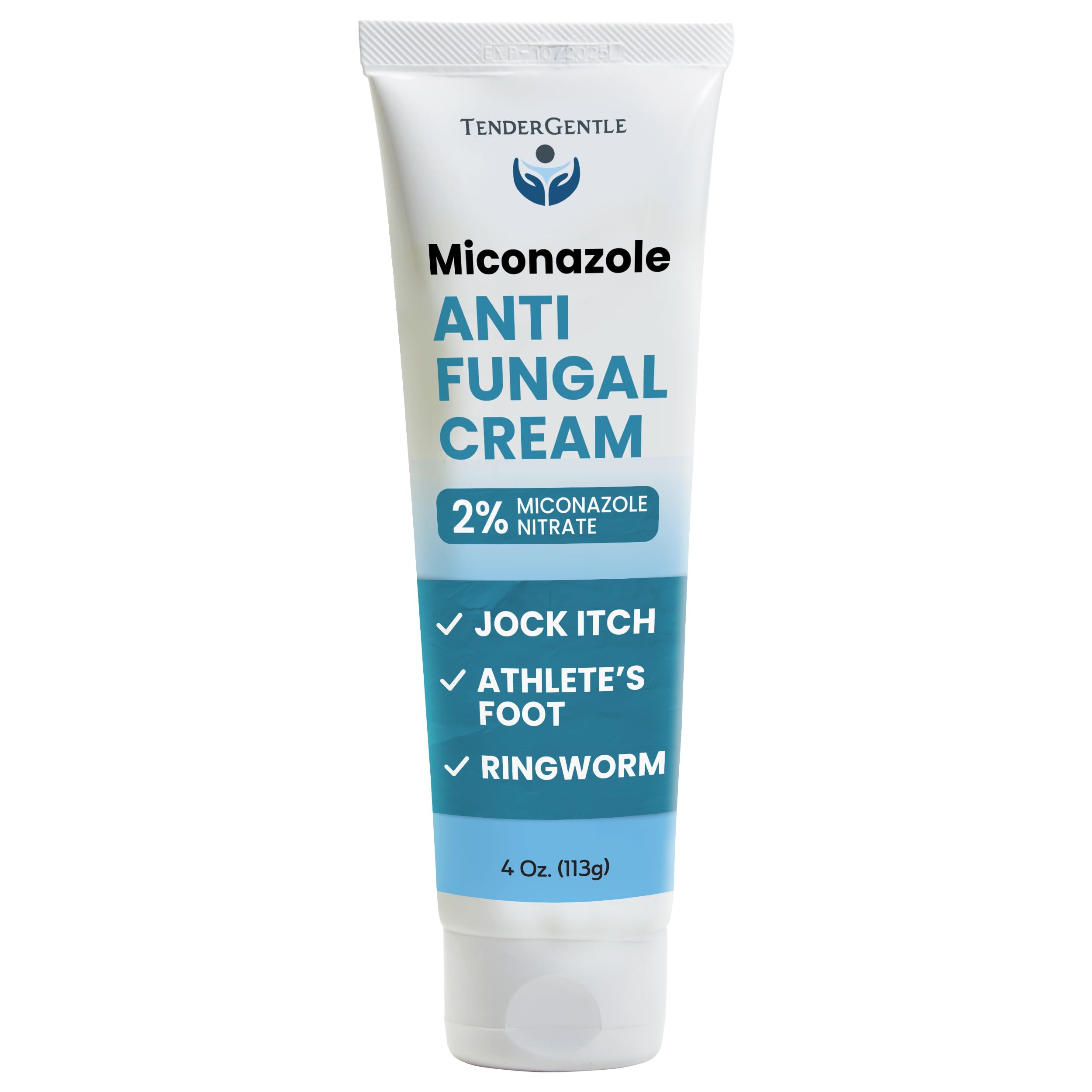 TenderGentle crema antifúngica de cuatro onzas lista para uso tópico en la piel.