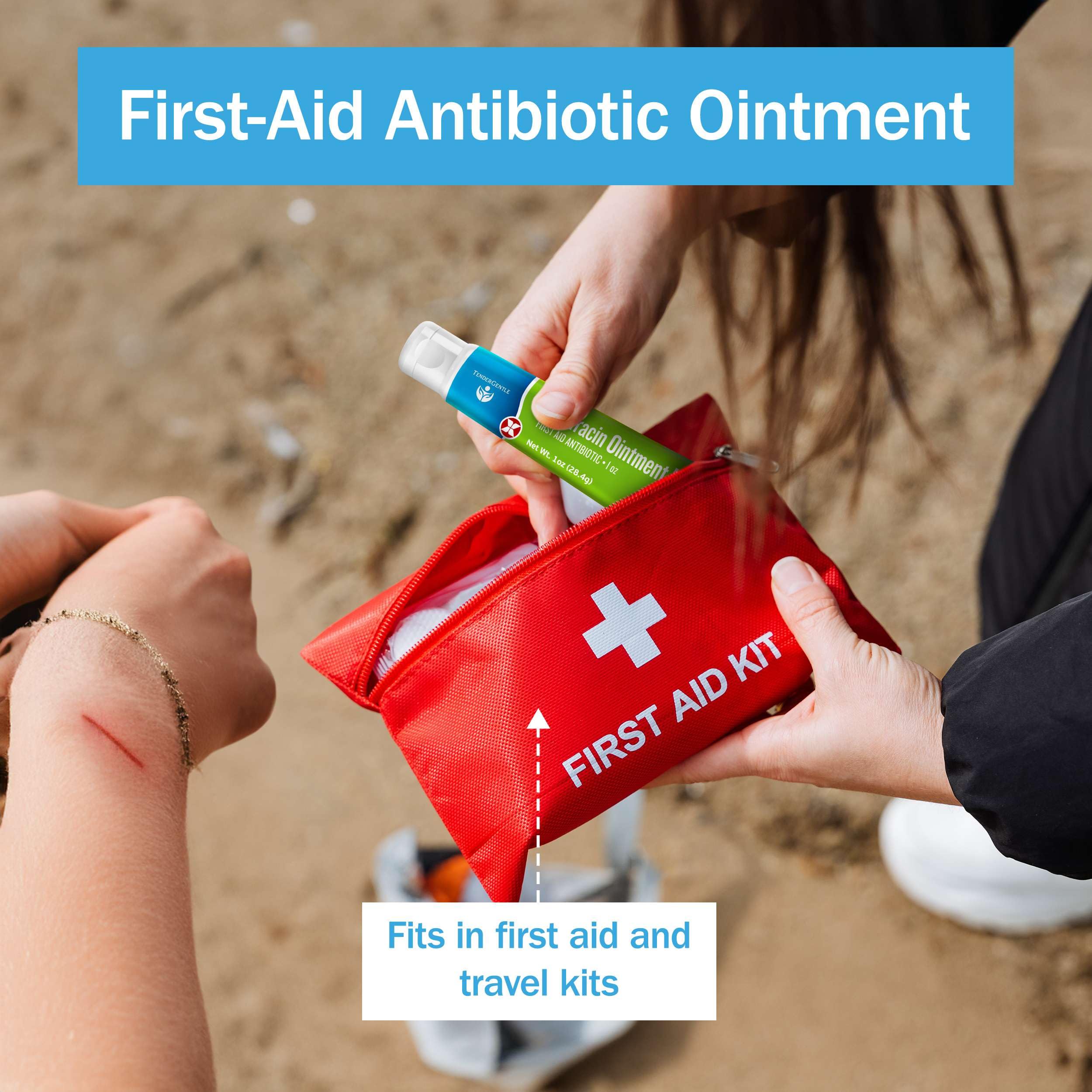 TenderGentle ointment applied to skin for minor wound care.