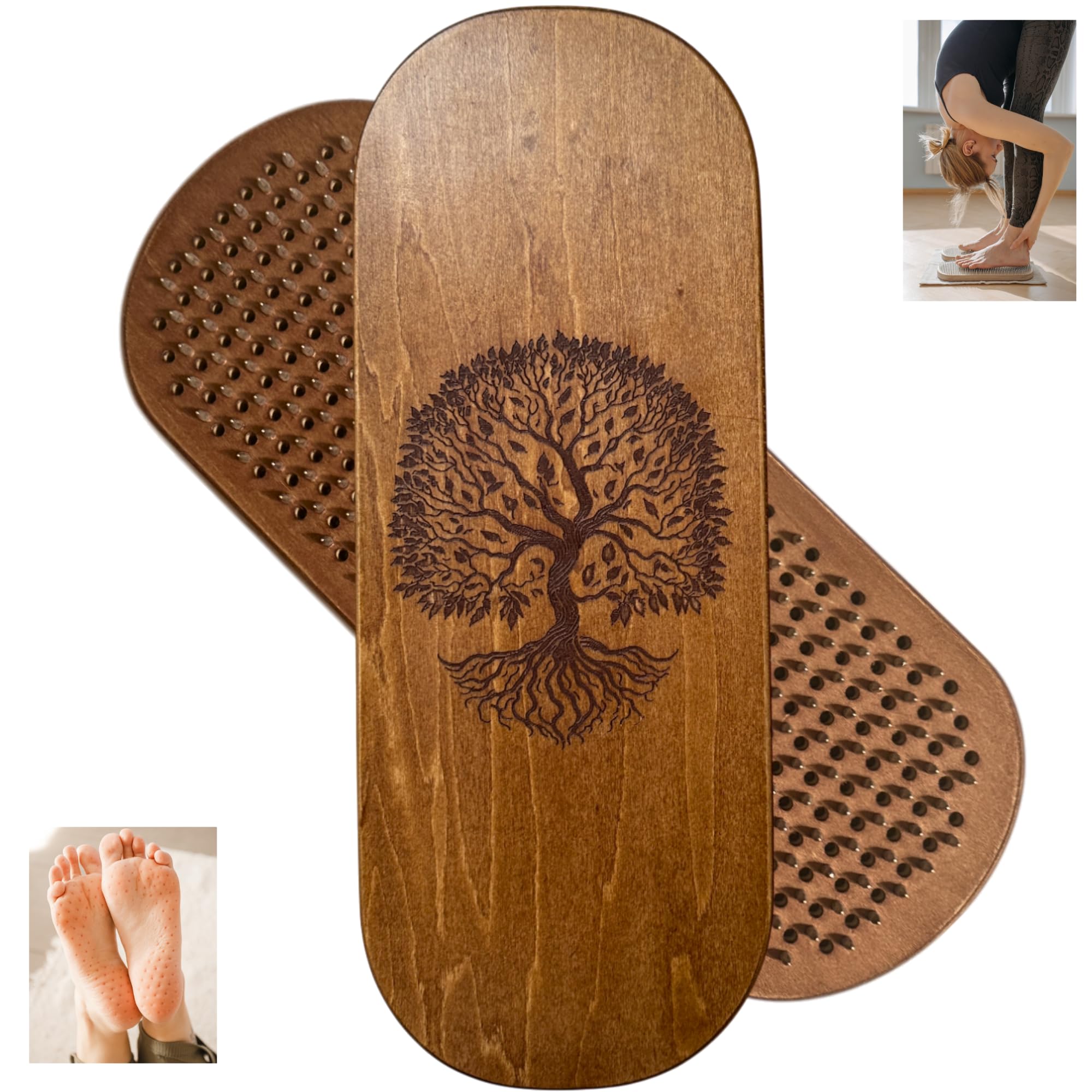 TENGRY Sadhu Board nails close-up showing even spacing for mindful foot pressure.