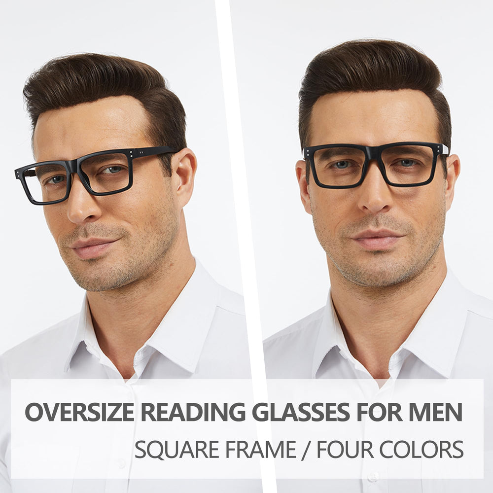 tenuopticss reading glasses for men, side view, durable TR frame