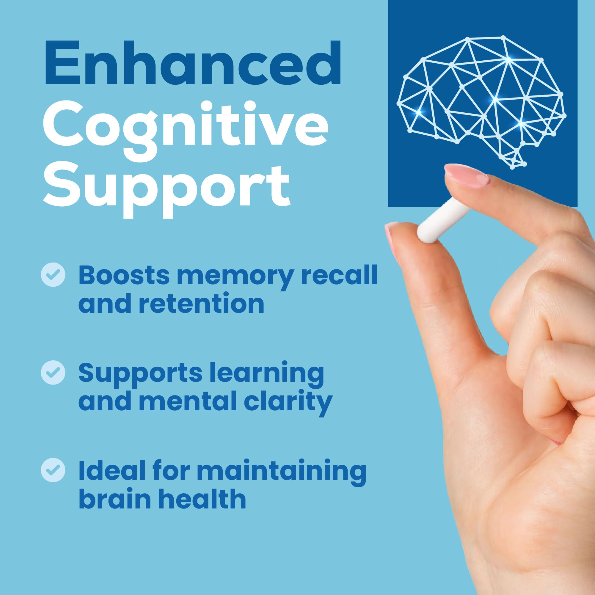 Closeup of Magtein capsules emphasizing high absorption magnesium for cognitive support.