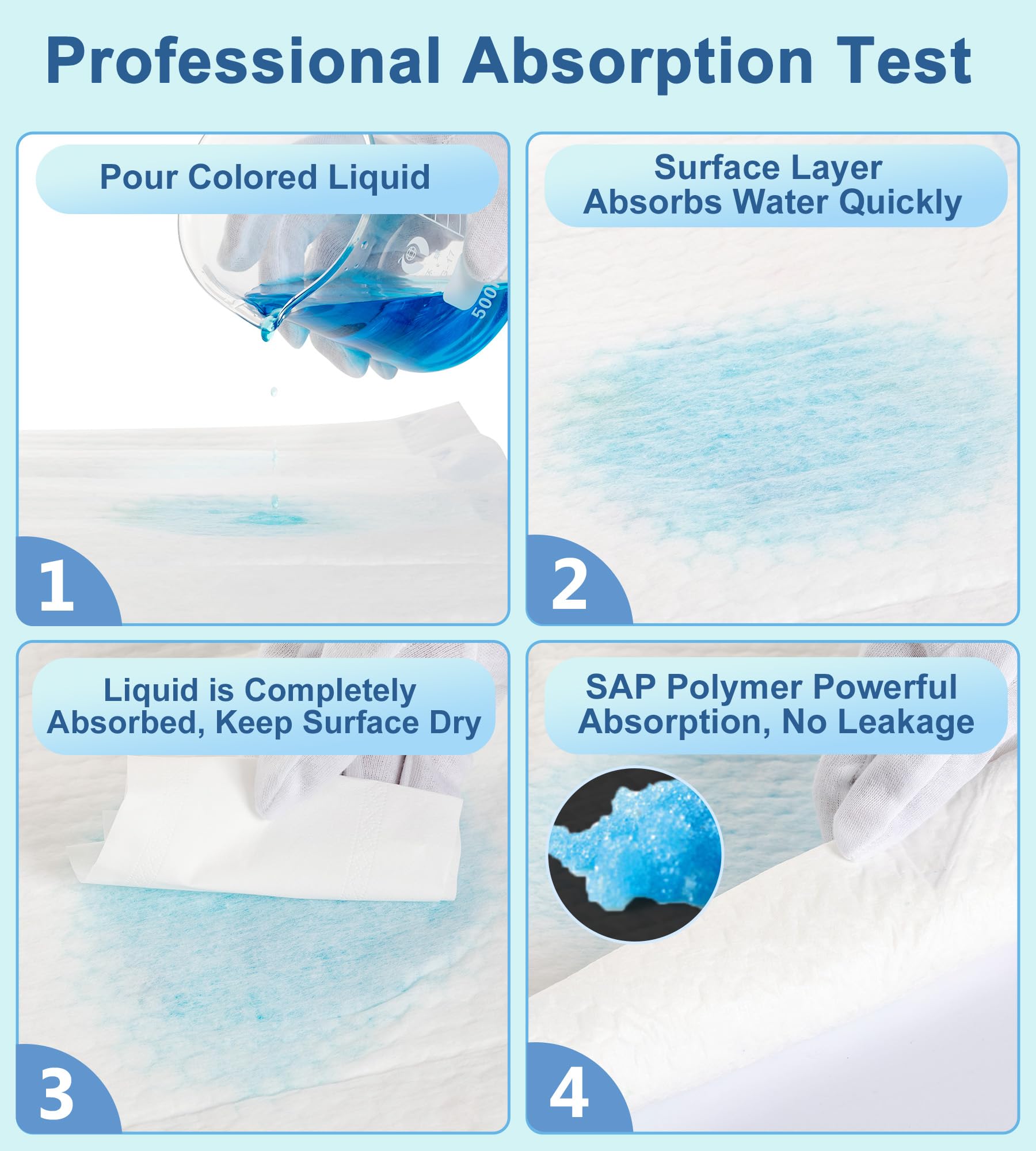 TEROBABI bed pads suitable as puppy pads and pet protection.