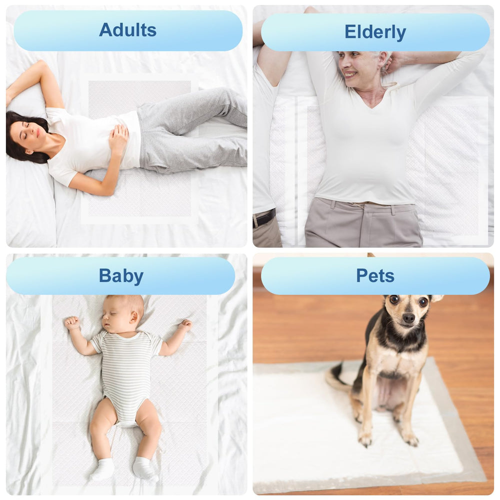 TEROBABI bed pads soft top layer provides skin-friendly comfort, latex-free.