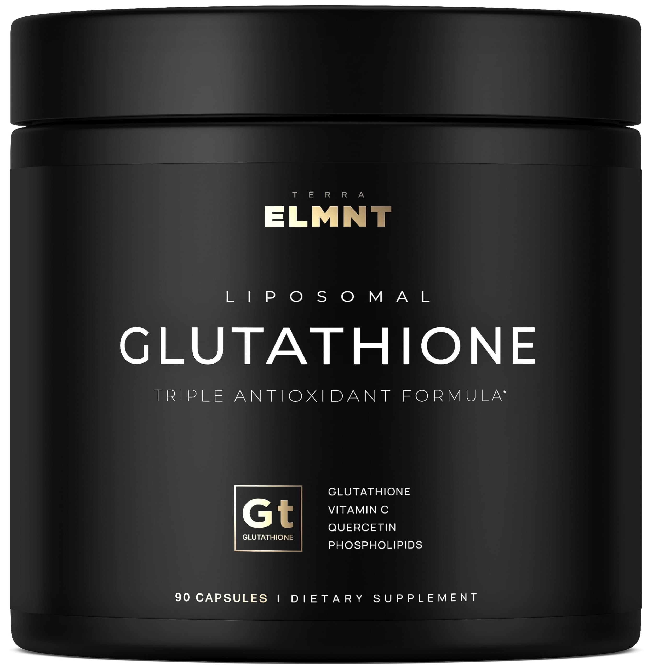 Terra Elmnt 2150mg Super Glutathione bottle with high-potency blend for daily wellness.