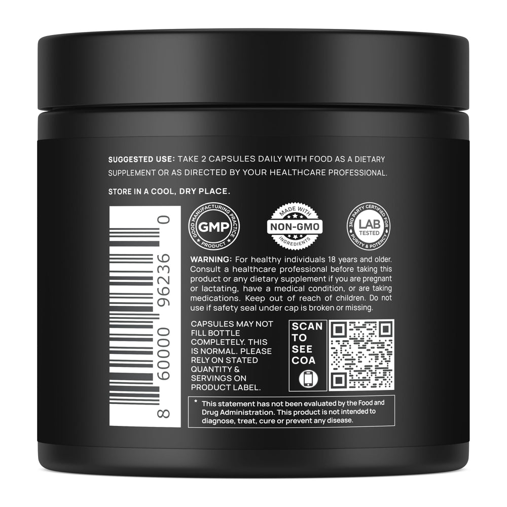 Terra Elmnt 40:1 potency maca extract capsule emphasizing high potency