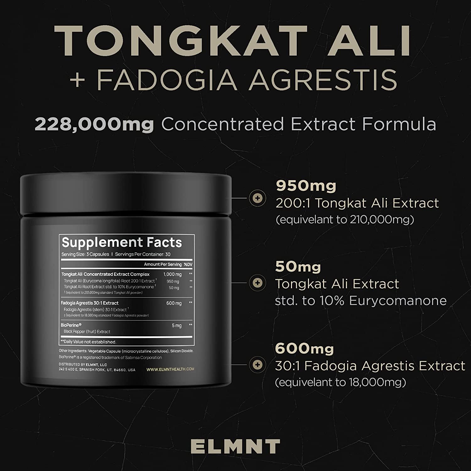 Terra Elmnt BioPerine black pepper extract aids absorption