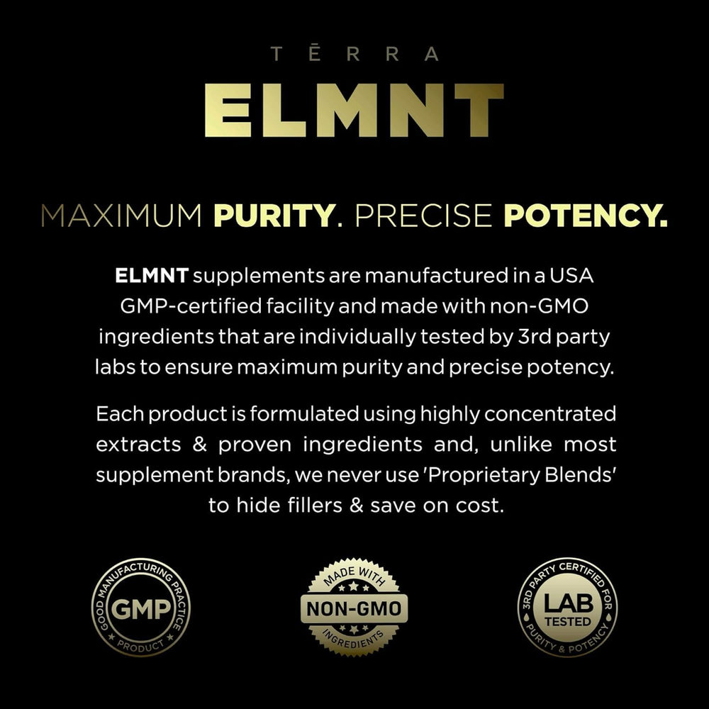 Terra Elmnt high-potency blend formulation with concentrated actives