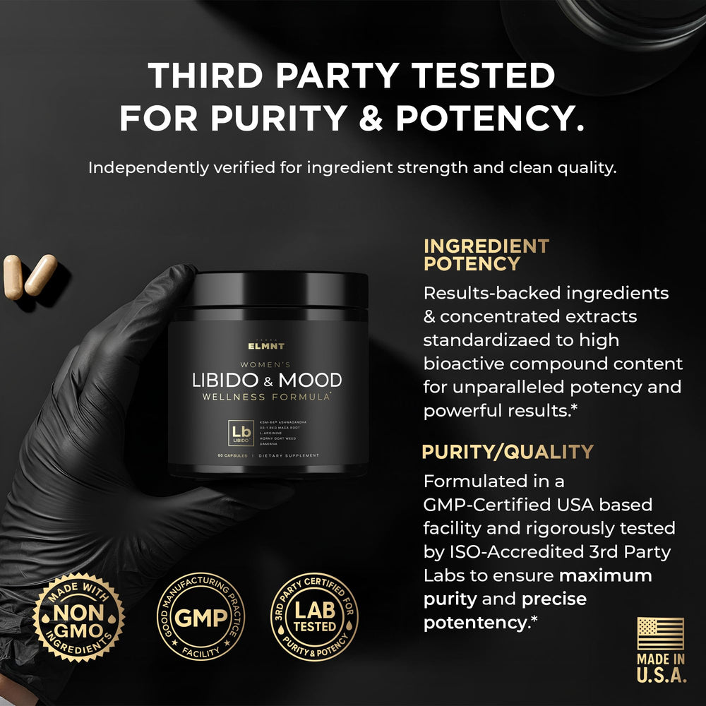 TERRA ELMNT Horny Goat Weed extract closeup signaling libido wellness potential