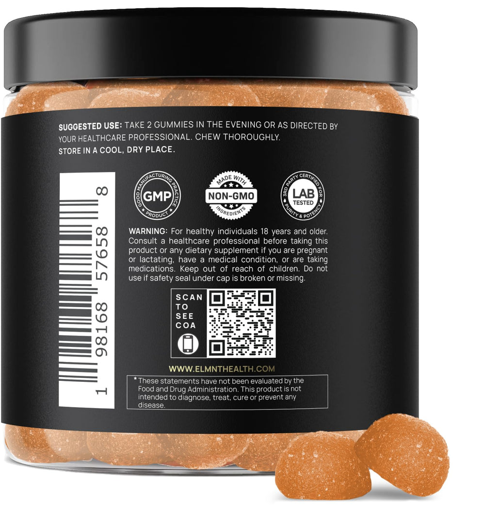 Terra Elmnt label detail emphasizes XR melatonin and herbal blend