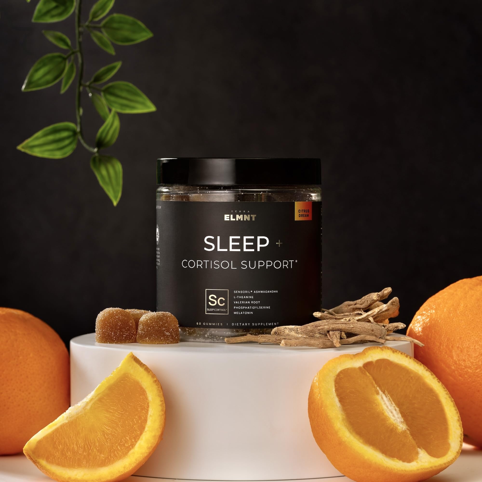 Terra Elmnt melatonin gummies pack shot highlighting presentation