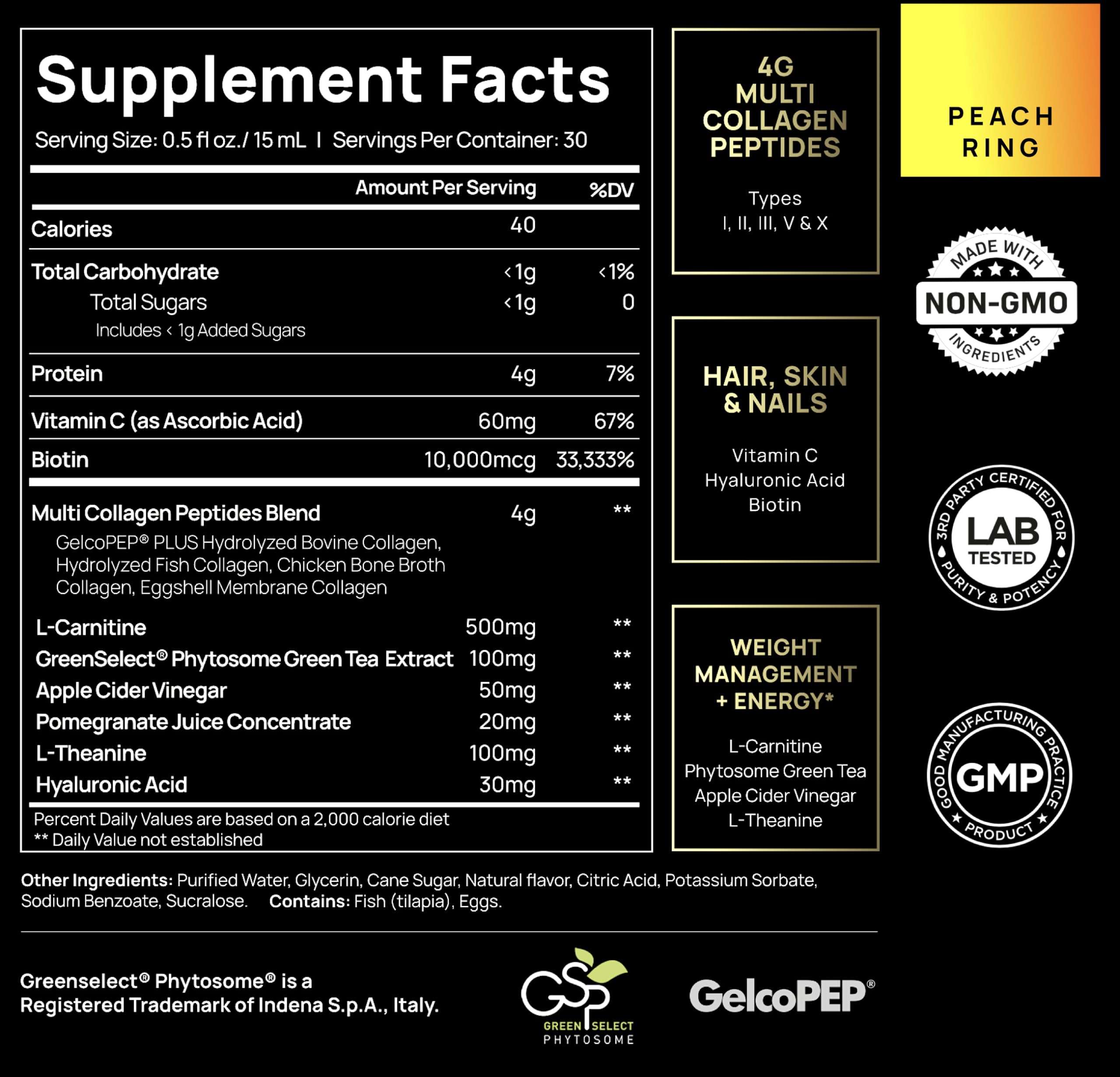 terra elmnt weight management shot featuring L-Carnitine and green tea extract