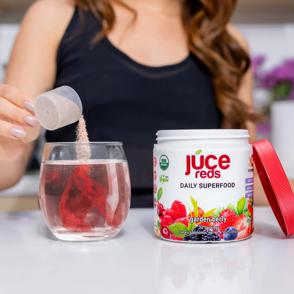 Terra Kai Juce Reds sustainable packaging highlighting eco-friendly practices.