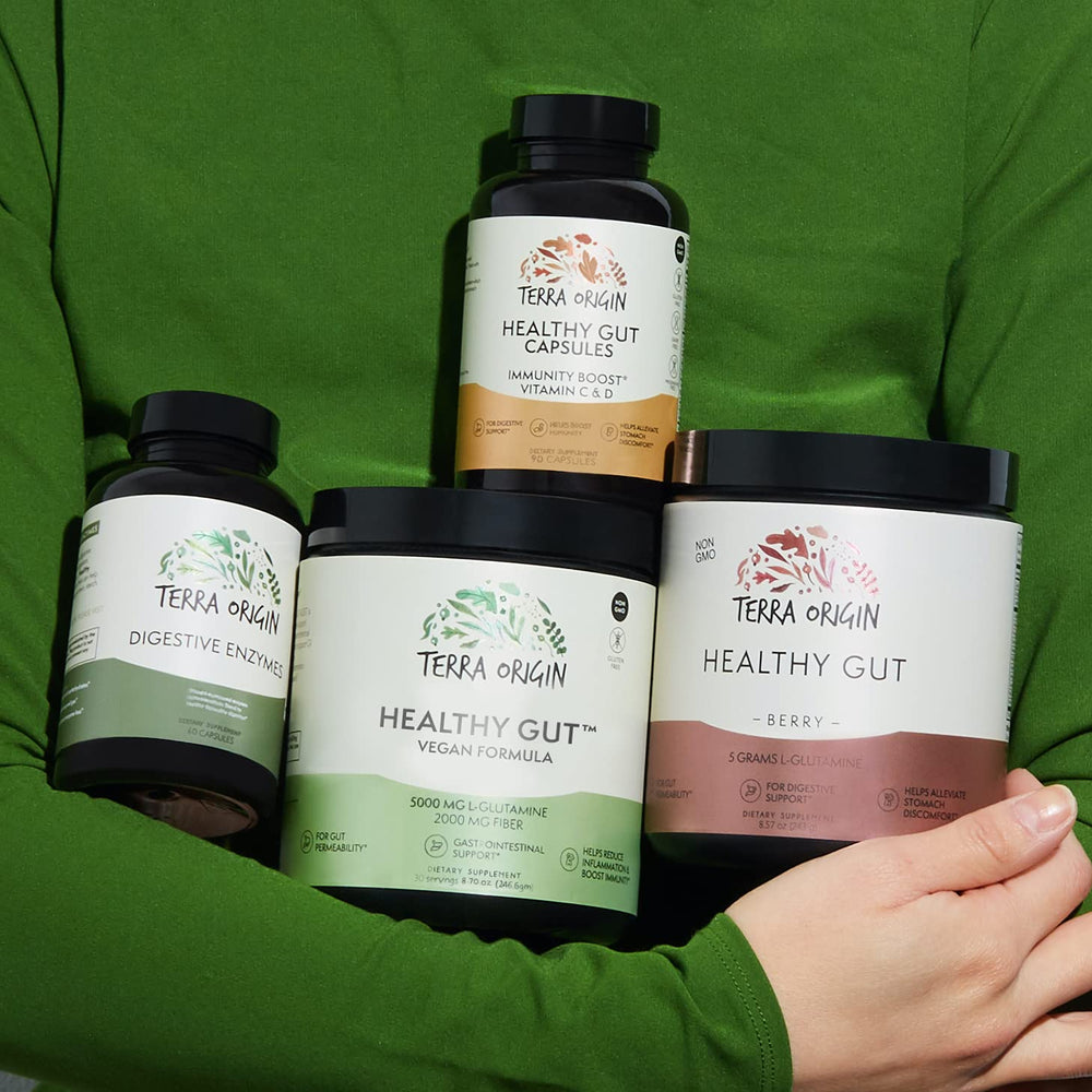 Terra Origin Healthy Gut DGL and Aloe Vera visual for digestive comfort