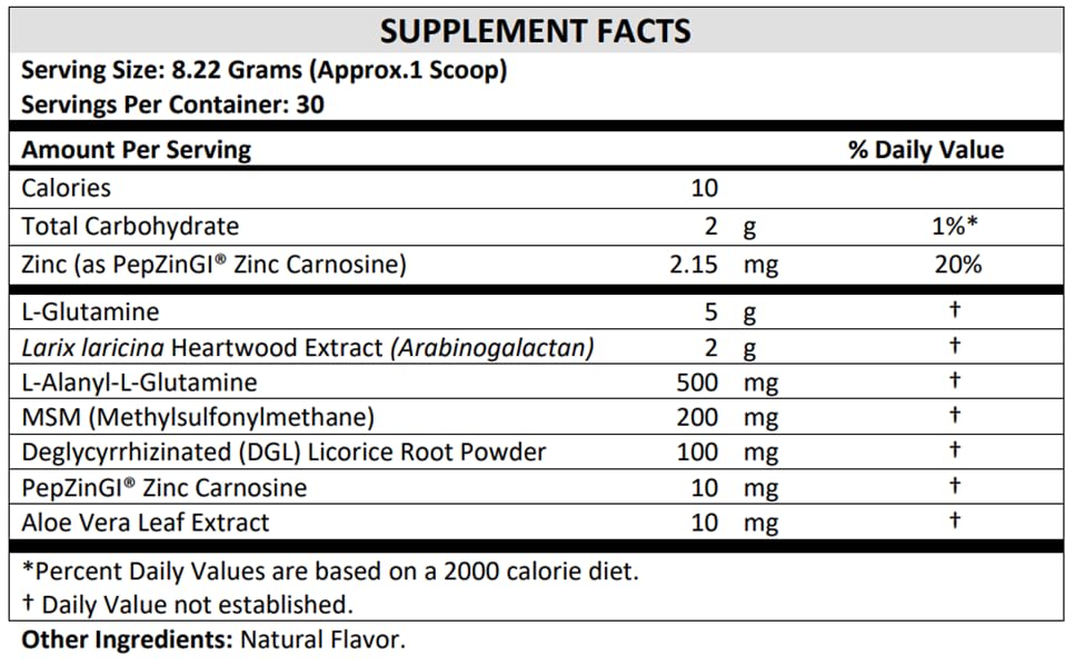 Terra Origin Healthy Gut ingredients pack featuring plant-based fiber and amino acids