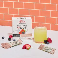 Terra Origin Healthy Gut Stick Pack Berry travel ready box for daily comfort.