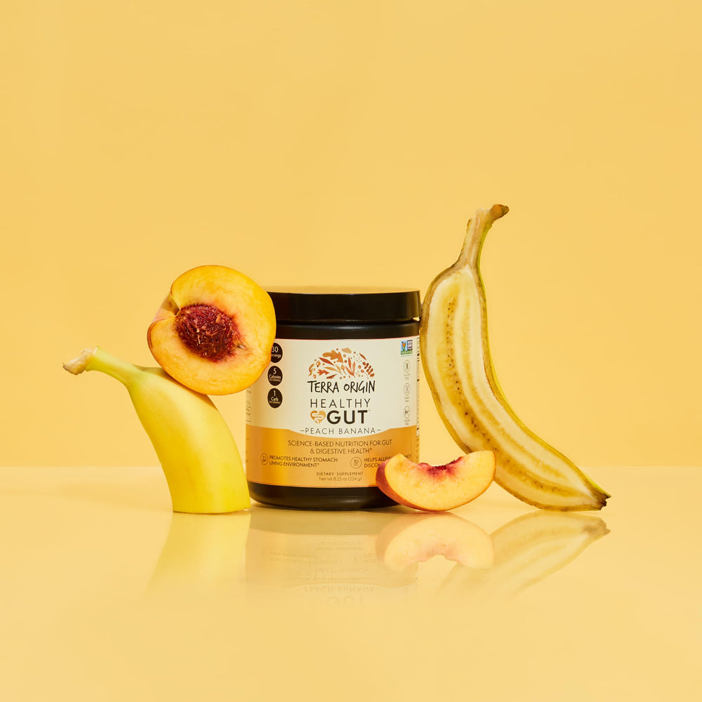 Terra Origin non-GMO gluten-free dairy-free badge indicates clean ingredients.