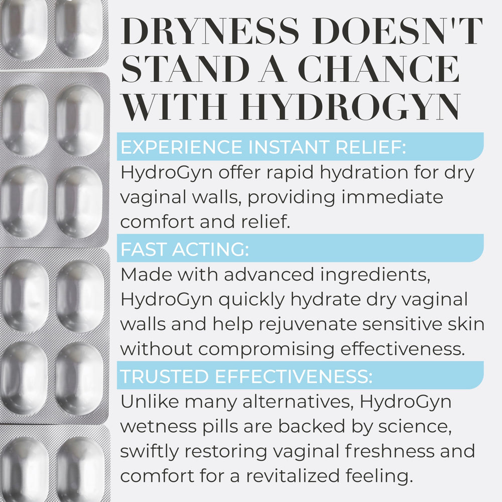 Terramed Hydro Gyn bottle-back showing directions and ingredients for thoughtful care.