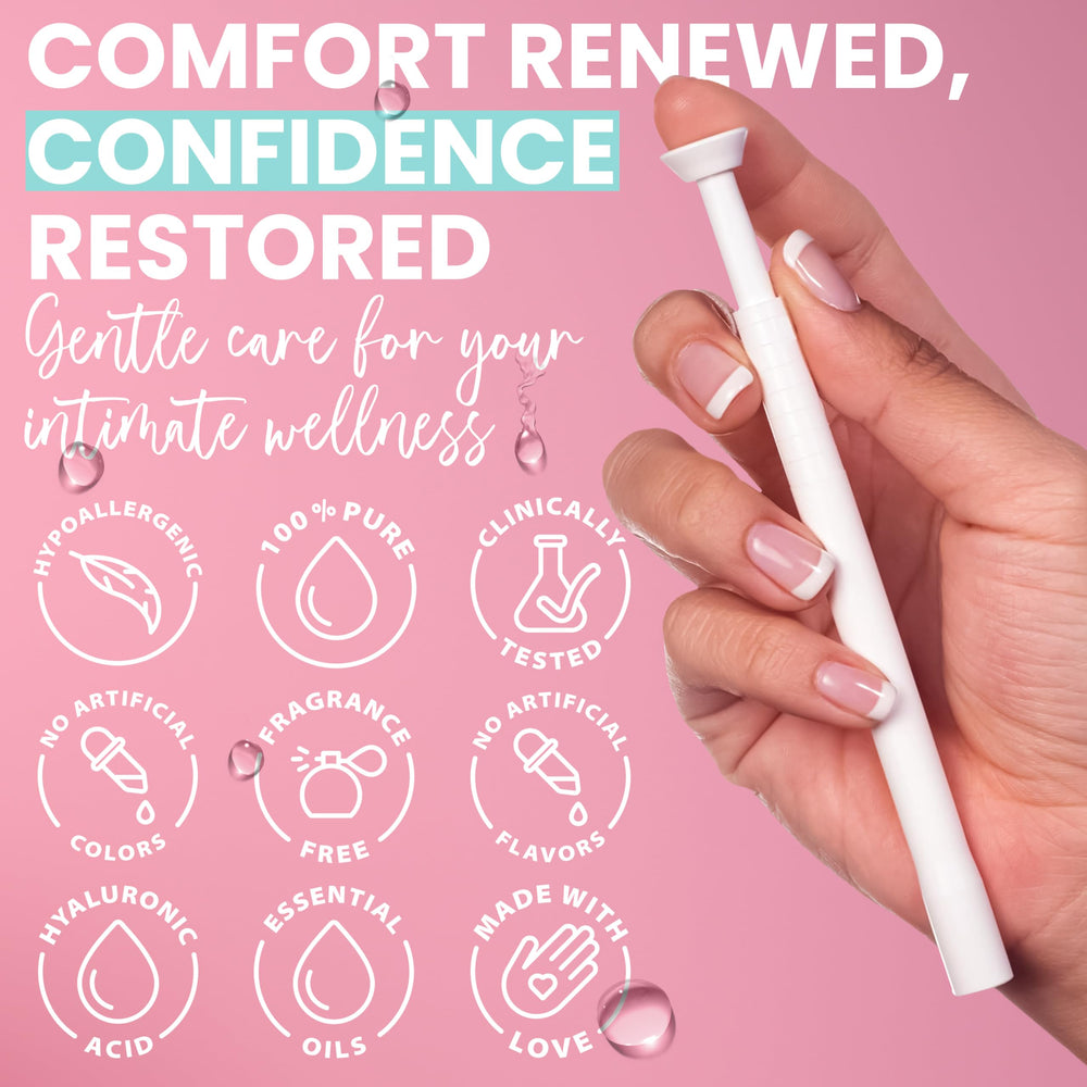 Terramed Hydro GYN gel texture close-up highlighting water-based formula.